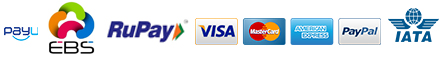 PayU EBS RUPAY VISA MASTER CARD AMERICAN EXPRESS PAYPAL IATA